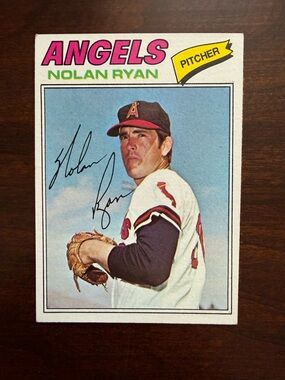 Nolan Ryan 1977 Topps #650 Baseball Card, California Angels - Pitcher